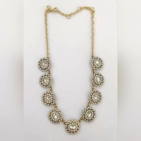 J. Crew Jewelry - J.CREW GOLD TONE CUT CRYSTAL 15"-18" NECKLACE NWOT